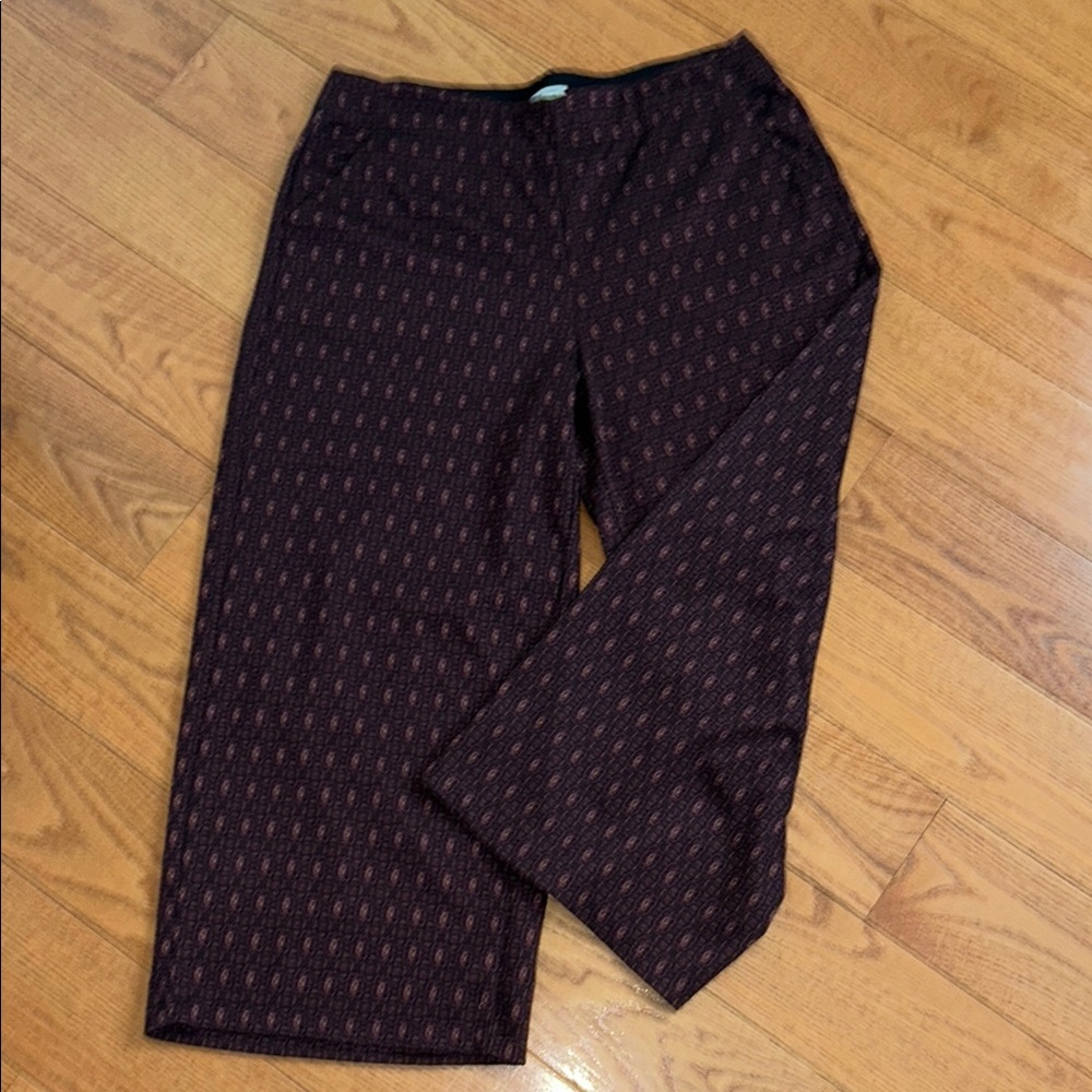 Max Studio Burgundy Pull-on Wide Leg Pants Size XL